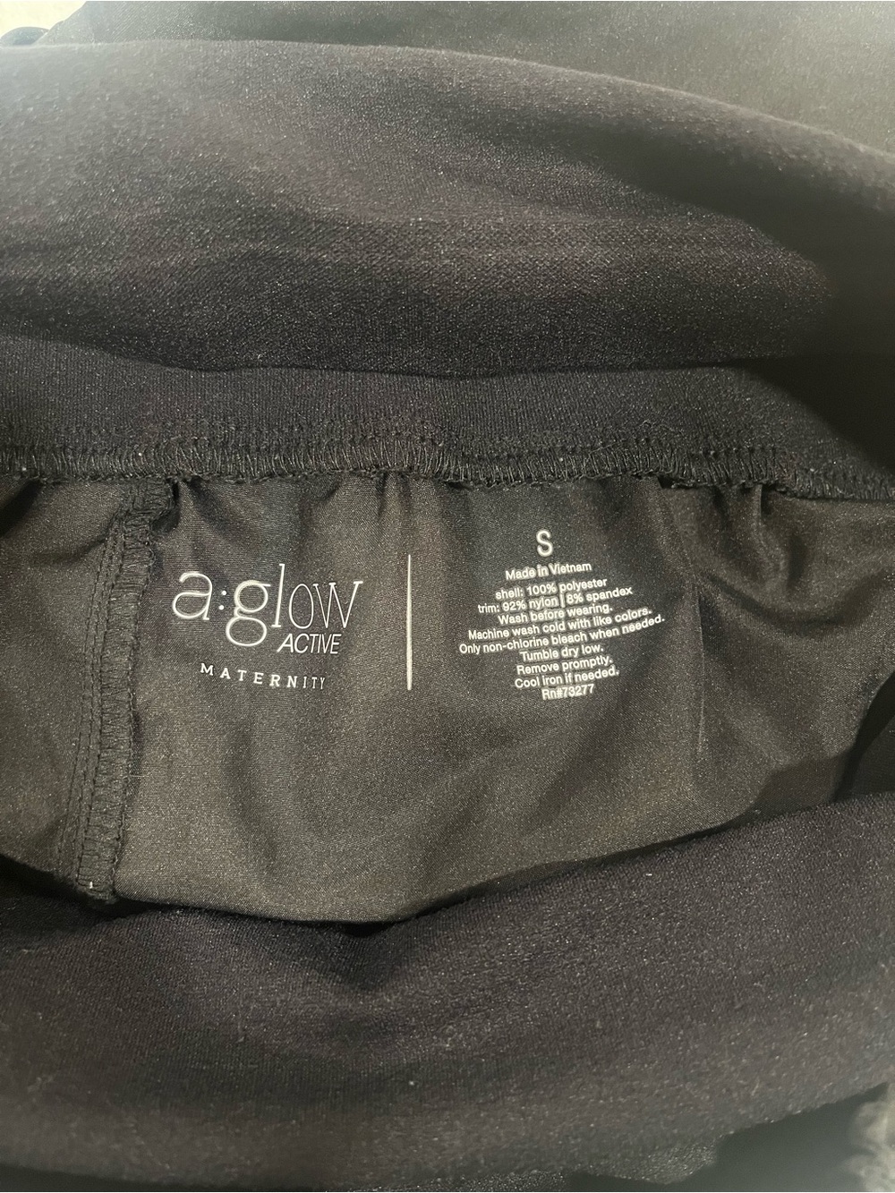 A Glow Active Black and White Athletic Shorts - Size Small MATERNITY - Picture 3 of 6